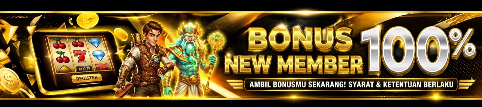 BONUS NEW MEMBER 100% 